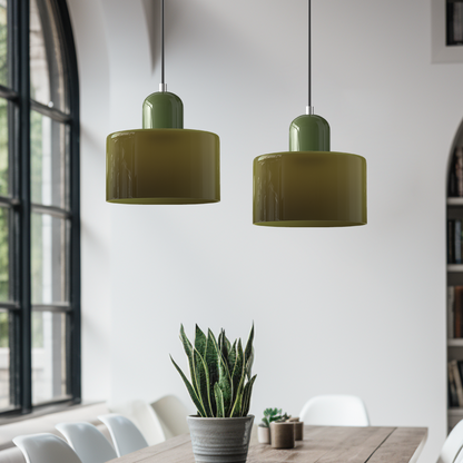 Sleek Glass Hanging LED Pendant Light Fixture