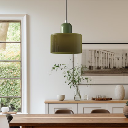 Sleek Glass Hanging LED Pendant Light Fixture