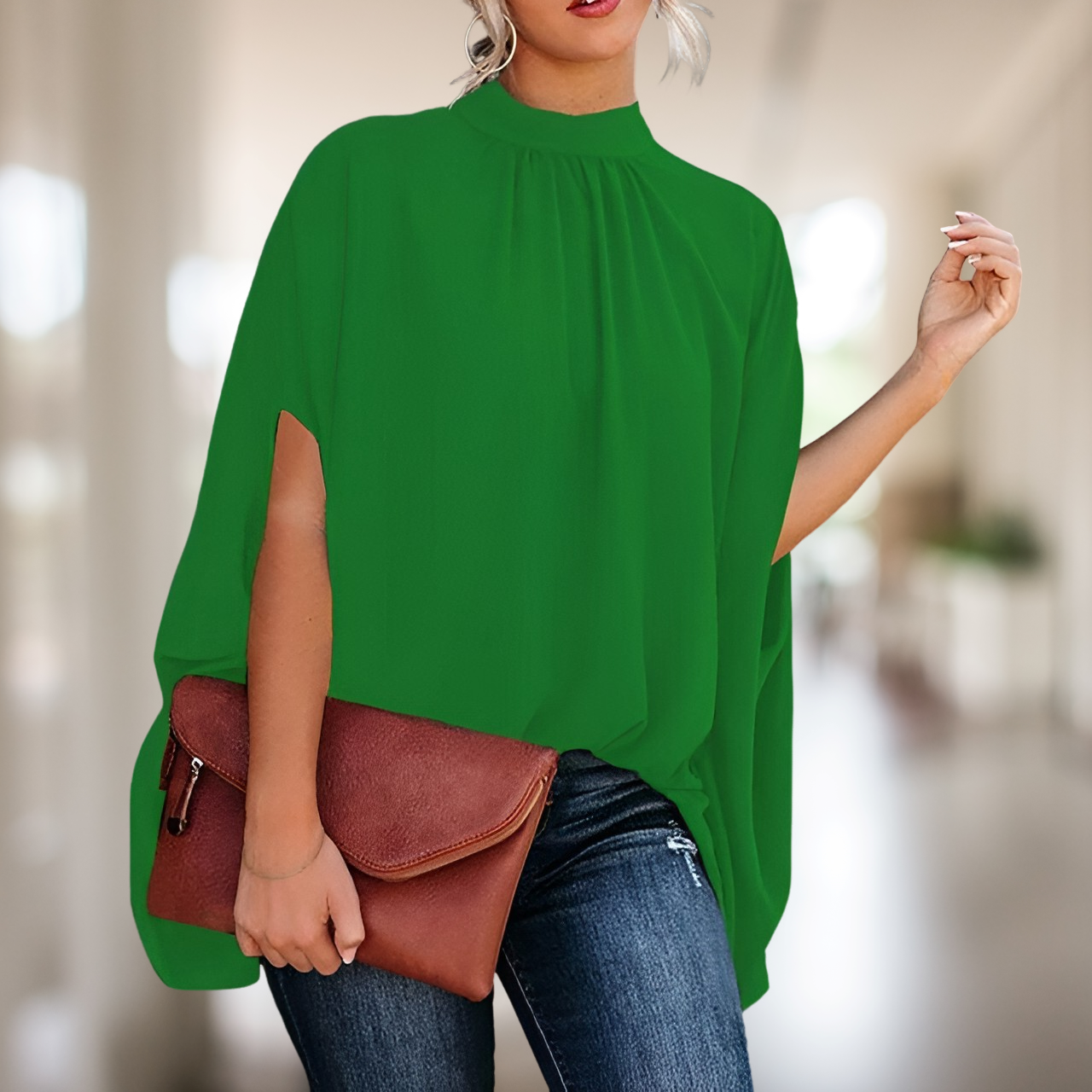 Women's Elegant Floral Loose Fit Top