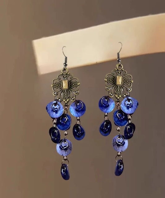 Women's Sterling Silver Drop Earrings Ocean Blue - OutfitLondon