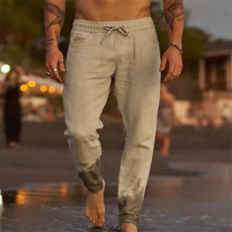 Relaxed Fit Beach Pants – Soft Lightweight Drawstring Waist - OutfitLondon