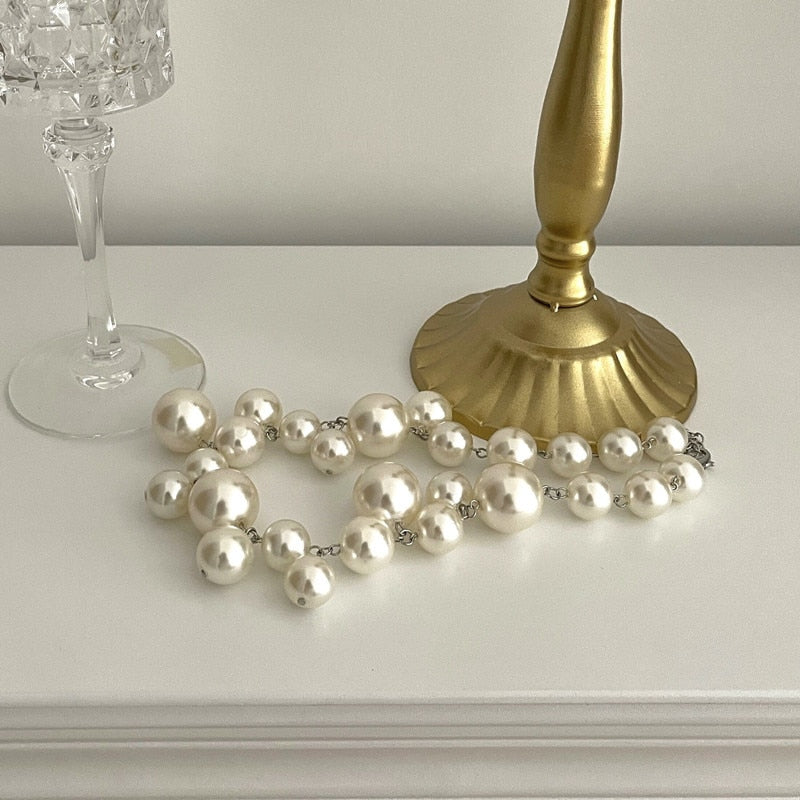 Classic Freshwater Pearl Chain Necklace - OutfitLondon
