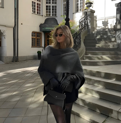 Elegant Women's Long Winter Cloak