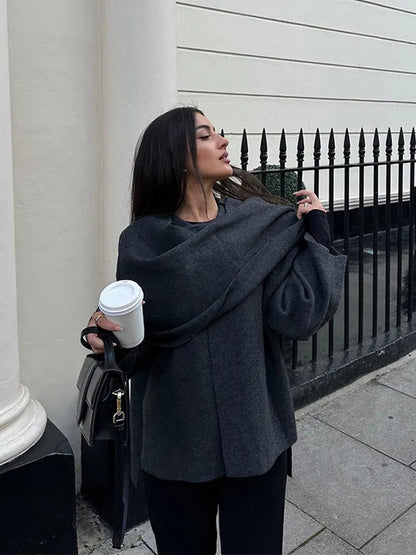Elegant Women's Long Winter Cloak