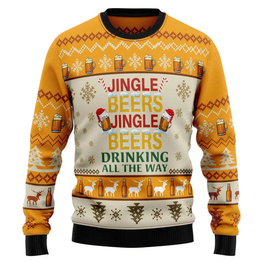 Men's Christmas Sweater Festive Red - OutfitLondon