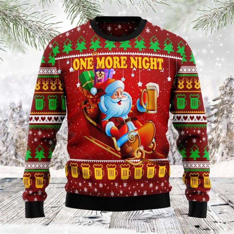 Men's Christmas Sweater Festive Red