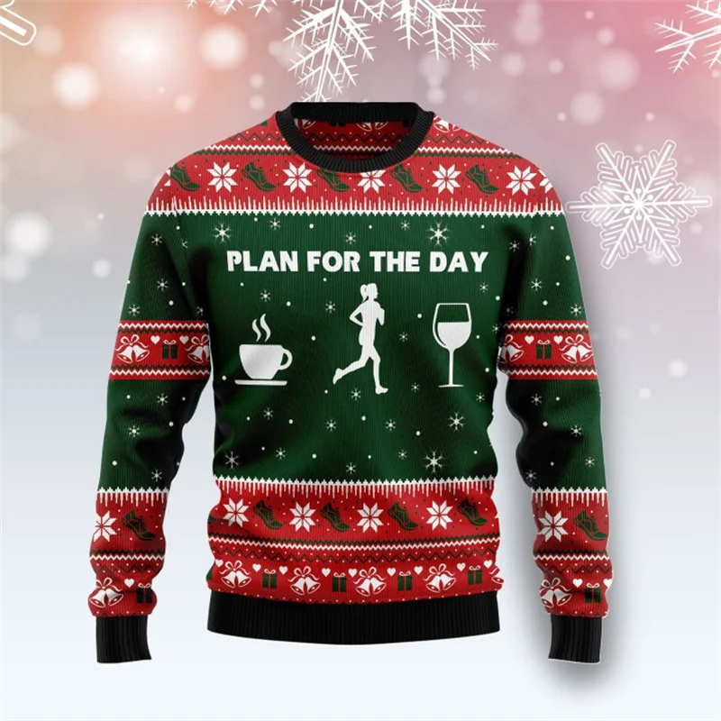 Men's Christmas Sweater Festive Red