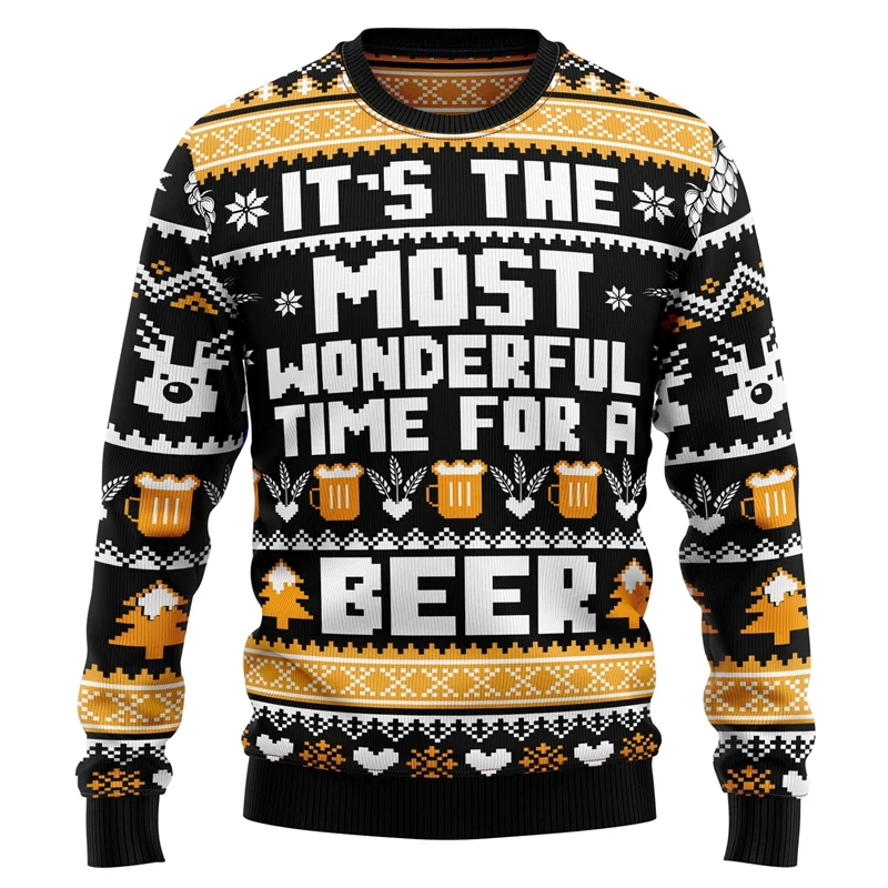 Men's Christmas Sweater Festive Red