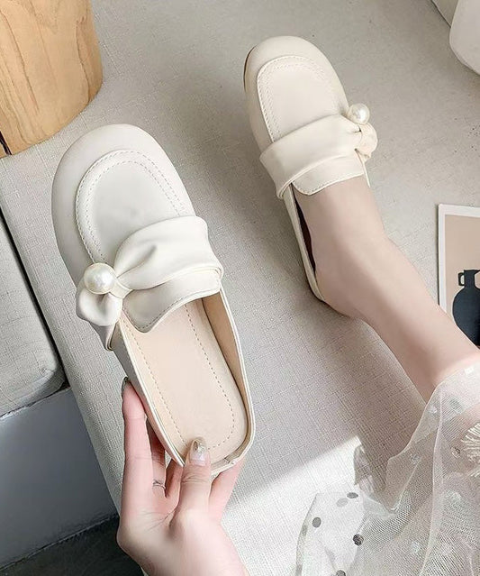 Women's Beige Faux Leather Sandals Cushioned Footbed - OutfitLondon