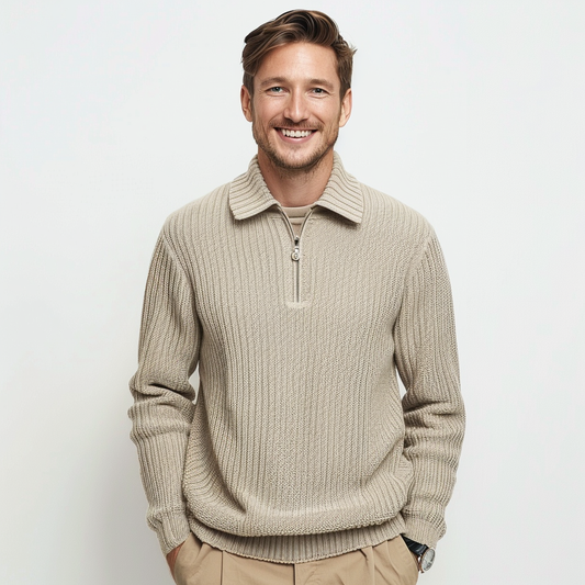 Comfortable Mens Traditional Crew Sweater - OutfitLondon