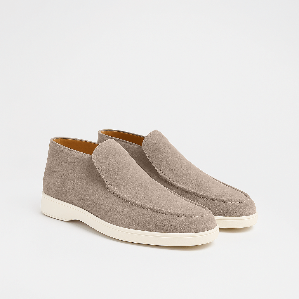 Classic Brown Leather Slip On Boots - OutfitLondon