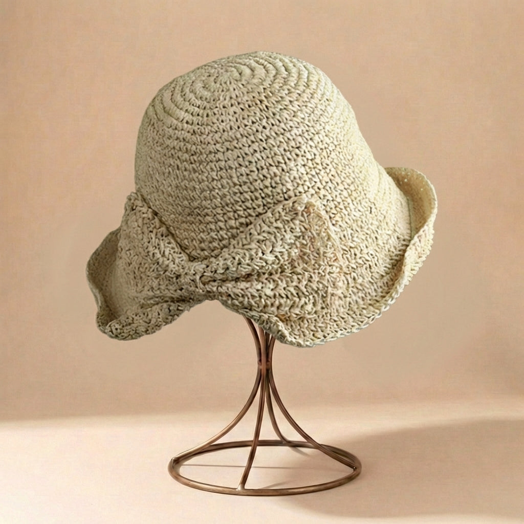Natural Fiber Summer Sun Hat | Lightweight Beach Hat - OutfitLondon