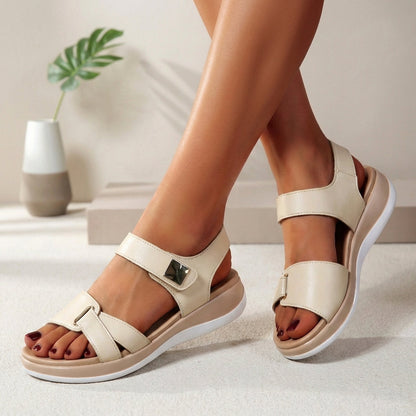 Comfortable Arch Support Flat Sandals with Adjustable Strap