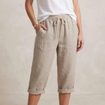Comfortable Elastic Waist Capri Pants