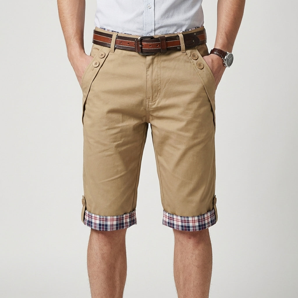 Casual Fit Plaid Capri Shorts - OutfitLondon