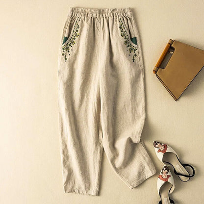 Comfortable Loose Fit Embroidered Pants