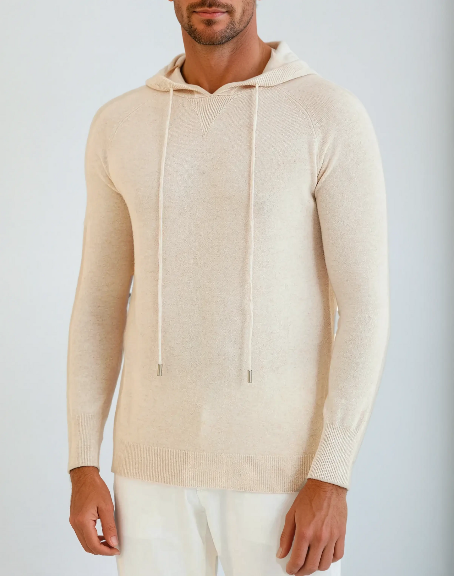 Soft Cream Knitted Sweater - OutfitLondon