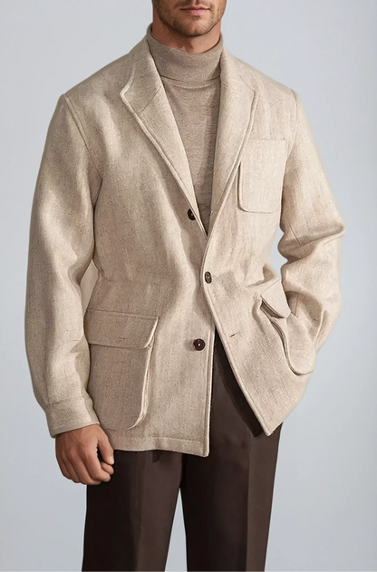 Classic Luxury Mens Wool Coat - OutfitLondon