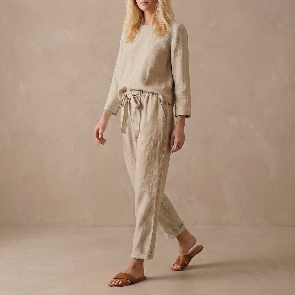 Comfy Women's Pajama Set - Loose Fit Top and Bottoms - OutfitLondon