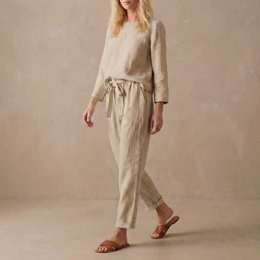Comfy Women's Pajama Set - Loose Fit Top and Bottoms - OutfitLondon