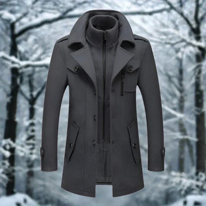 Warm Long Parka with Fur Hood and Extended Sleeves - OutfitLondon
