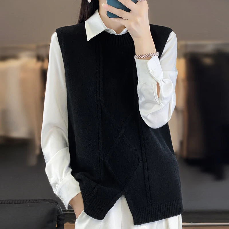 Luxurious Ladies Cashmere Sleeveless Vest