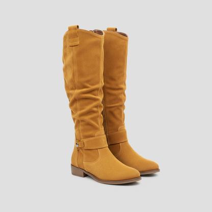 Comfy Women's Buckle High Heel Boots - OutfitLondon