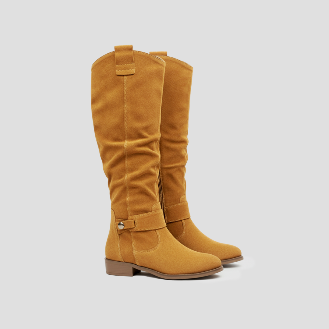 Comfy Women's Buckle High Heel Boots