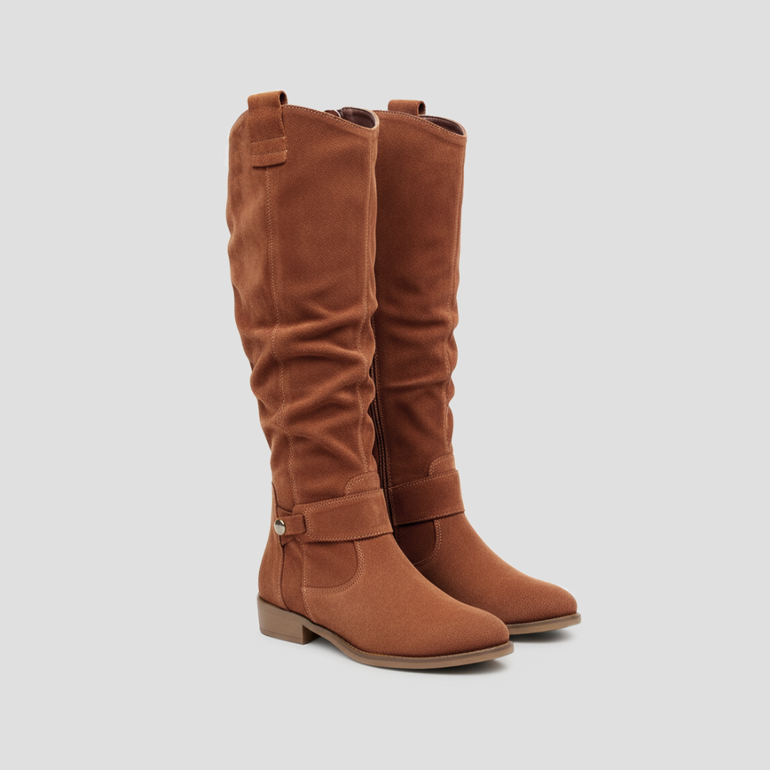 Comfy Women's Buckle High Heel Boots