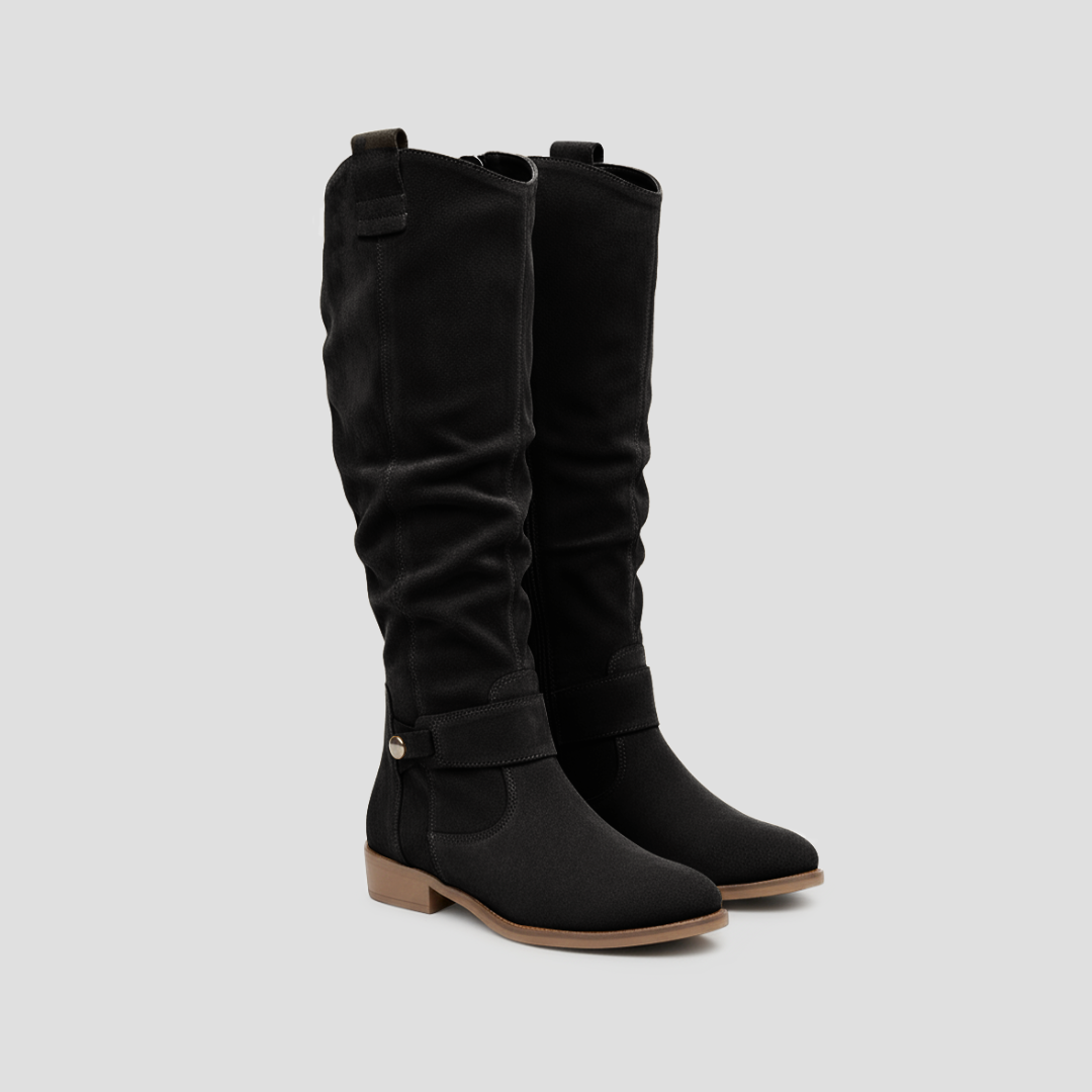 Comfy Women's Buckle High Heel Boots