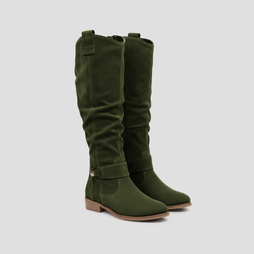 Comfy Women's Buckle High Heel Boots