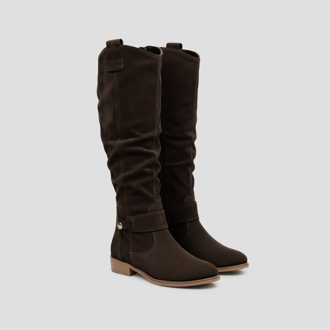 Comfy Women's Buckle High Heel Boots
