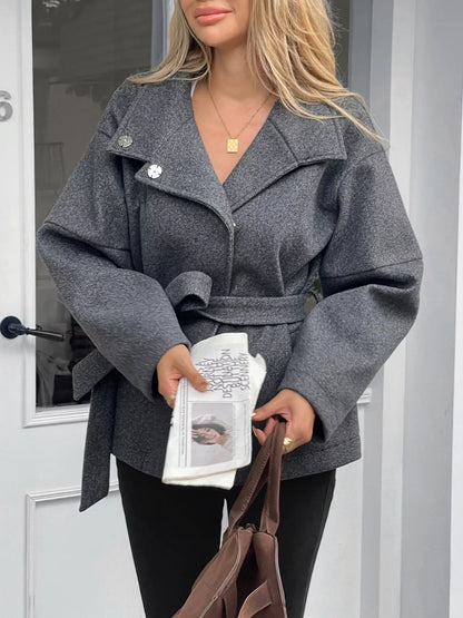 Warm Wool Coated Women's Trench Coat