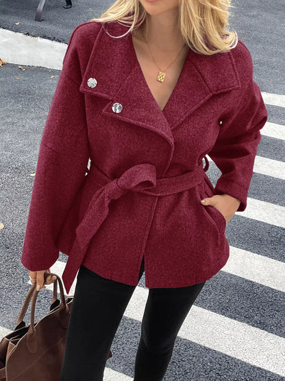 Warm Wool Coated Women's Trench Coat