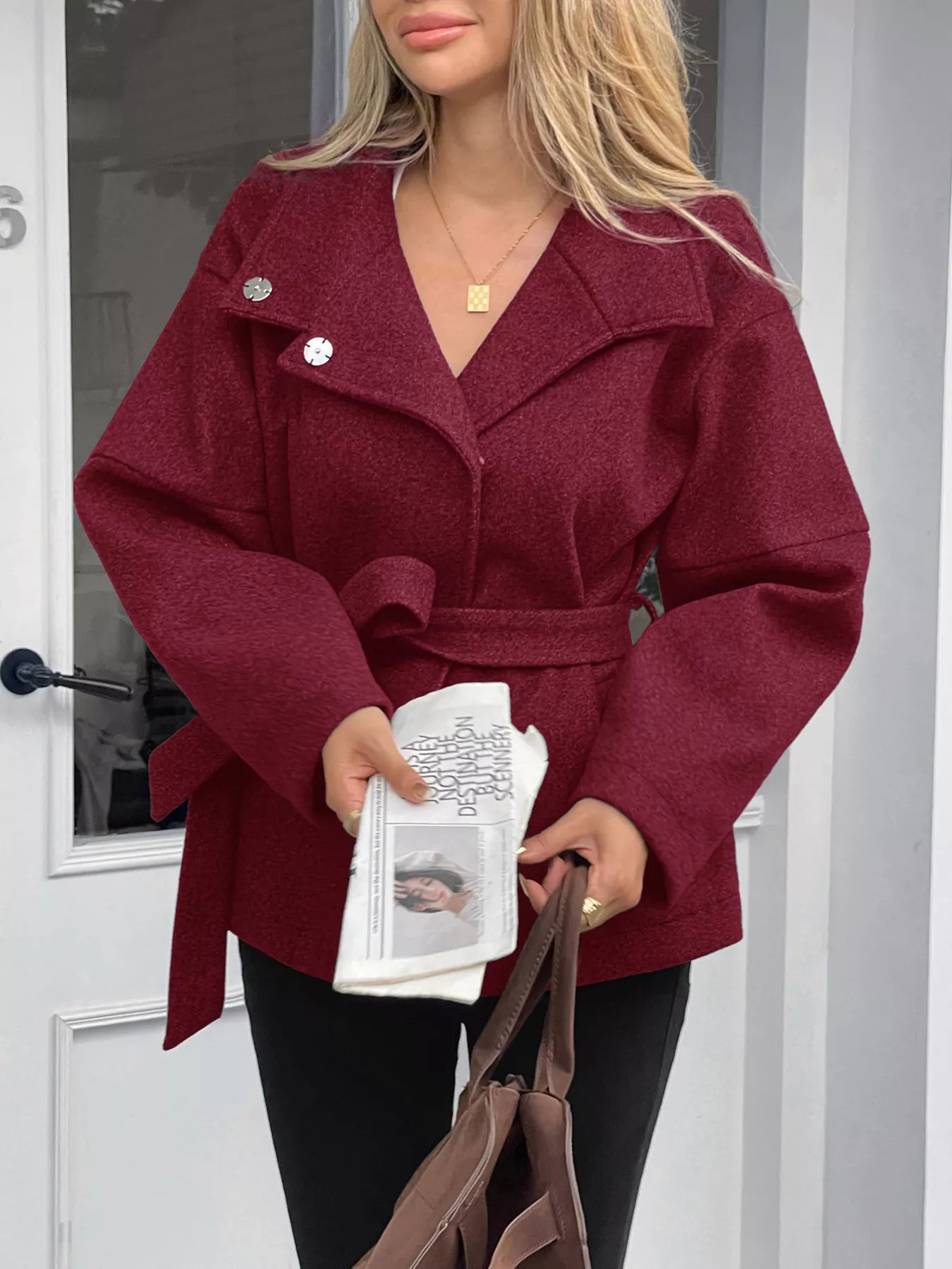 Warm Wool Coated Women's Trench Coat
