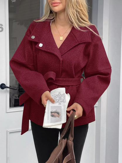 Warm Wool Coated Women's Trench Coat