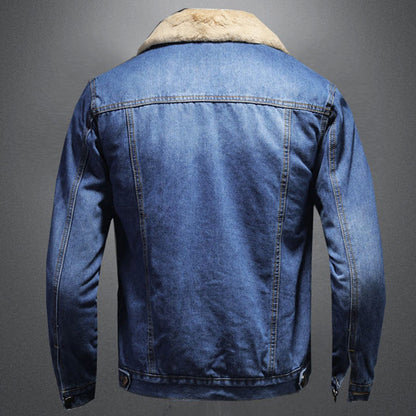 Fashionable Jean Jacket with Fleece Lining