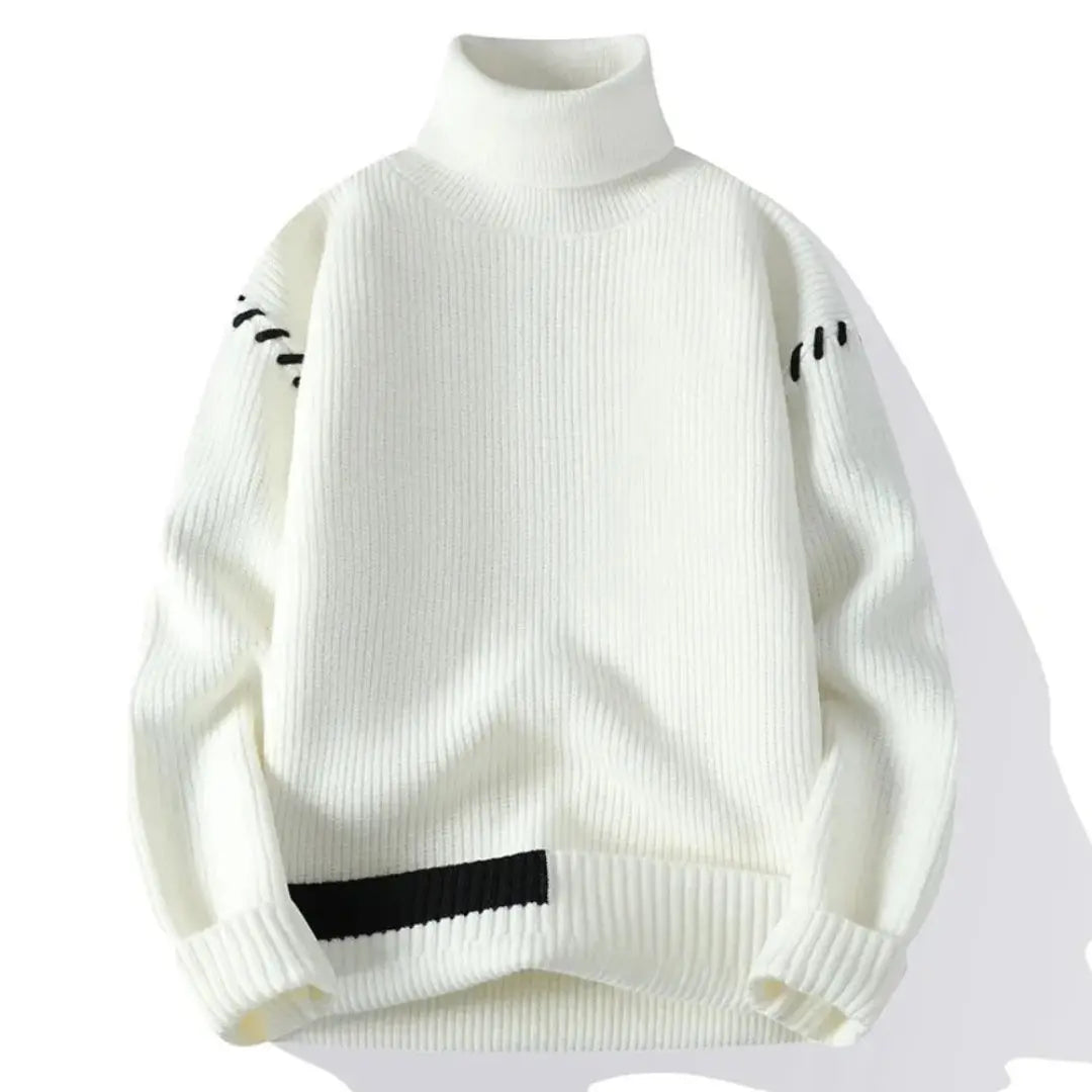 Men's Patchwork Knit Sweater - OutfitLondon