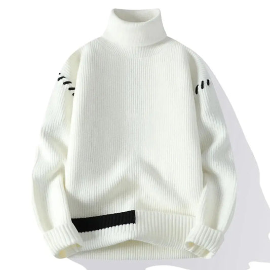 Men's Patchwork Knit Sweater - OutfitLondon