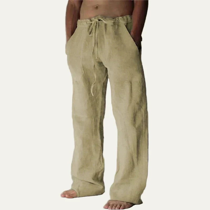 Relaxed Fit Mens Beach Drawstring Trousers
