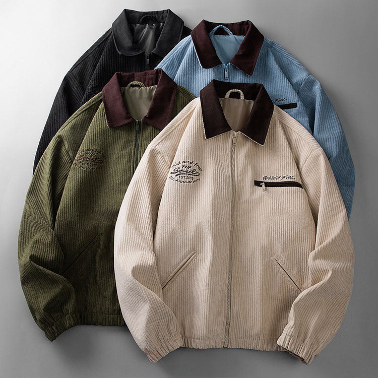 Rugged Textured Zip Up Jacket