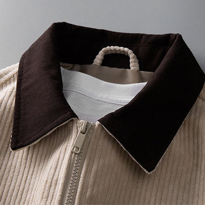 Rugged Textured Zip Up Jacket