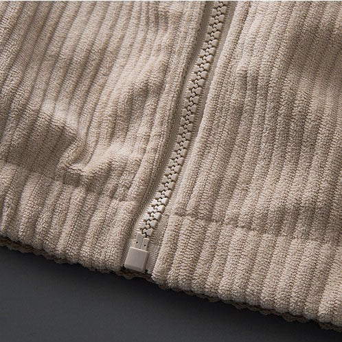 Rugged Textured Zip Up Jacket