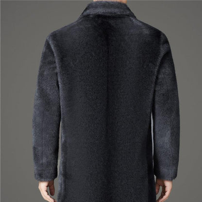 Warm Reversible Faux Fur Parka Coat