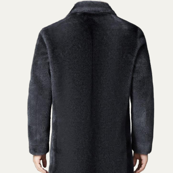 Warm Faux Fur Double Breasted Winter Coat