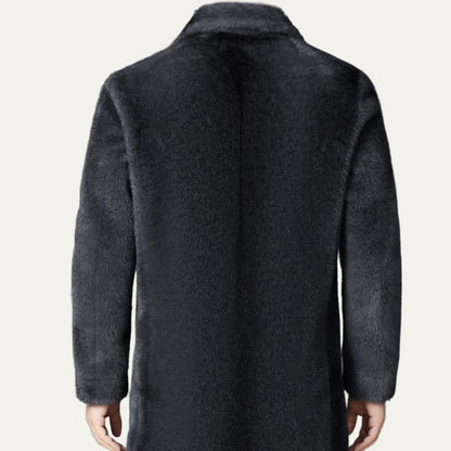 Warm Faux Fur Double Breasted Winter Coat