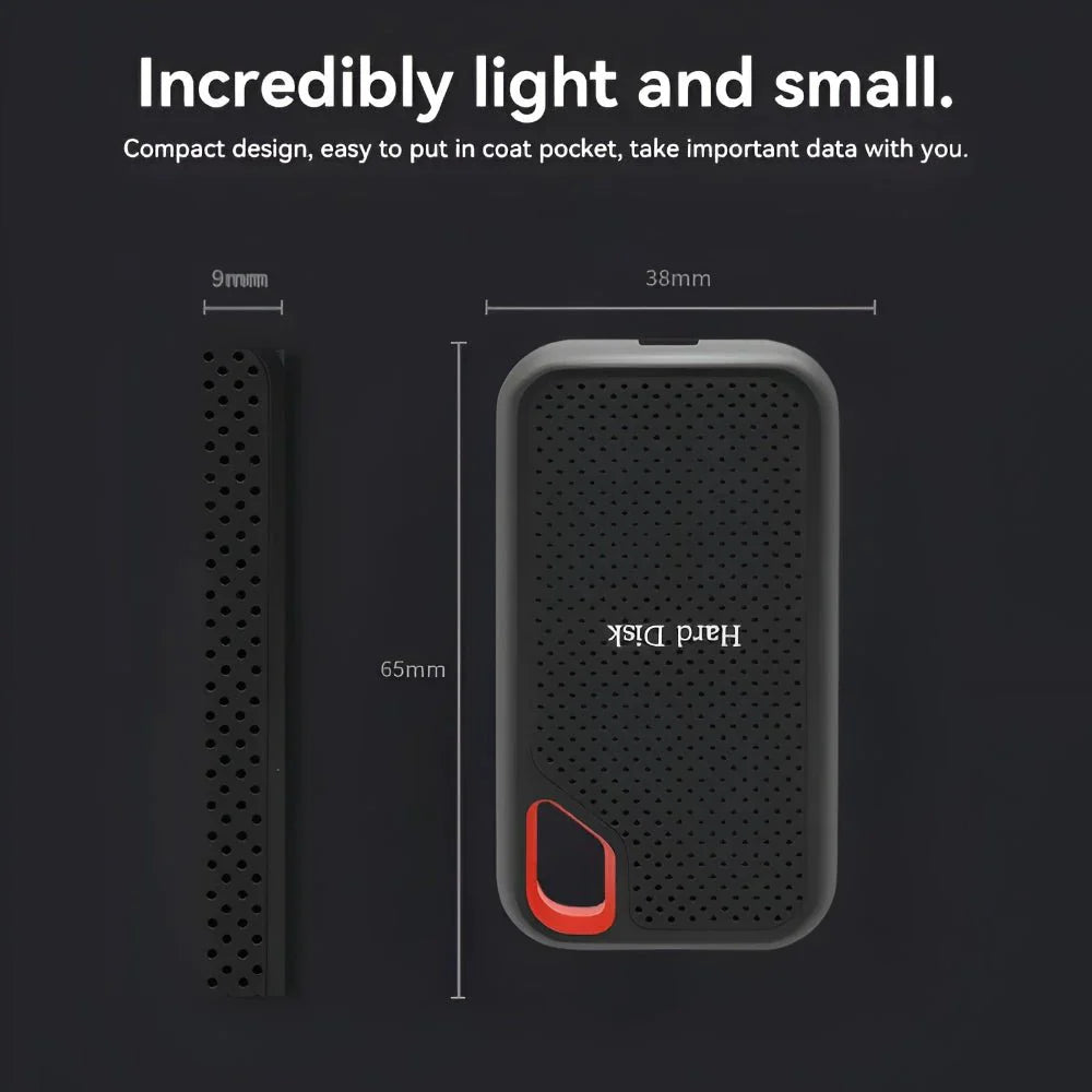 Fast 8TB USB External Solid State Drive Compact Storage