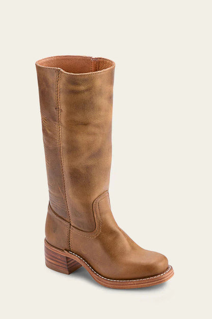 Trendy Leather High Heel Boots for Women