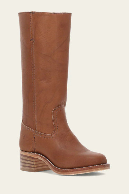 Trendy Leather High Heel Boots for Women