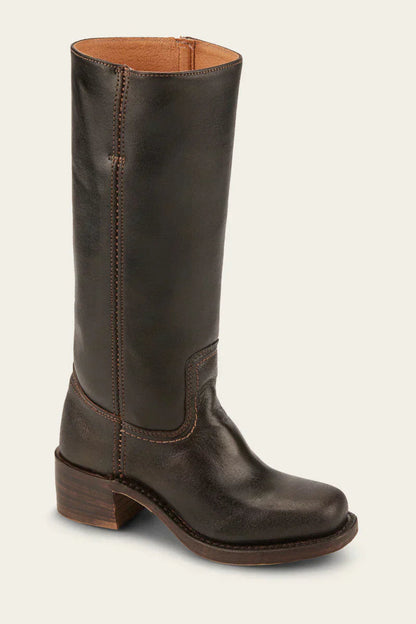 Trendy Leather High Heel Boots for Women